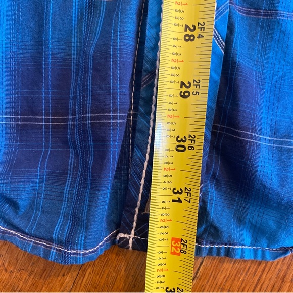 RAFTER C Cowboy Collection Western Shirt Blue Plaid Pearl Snap Button Up Men’s L - Picture 12 of 14